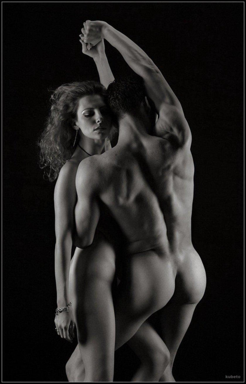 Nude man and woman