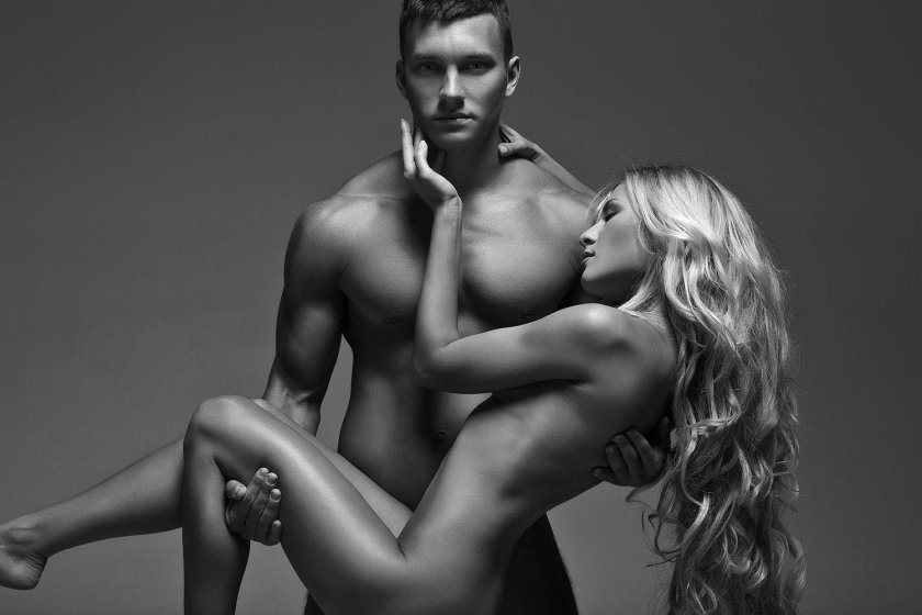 Erotic photo shoot of the couple