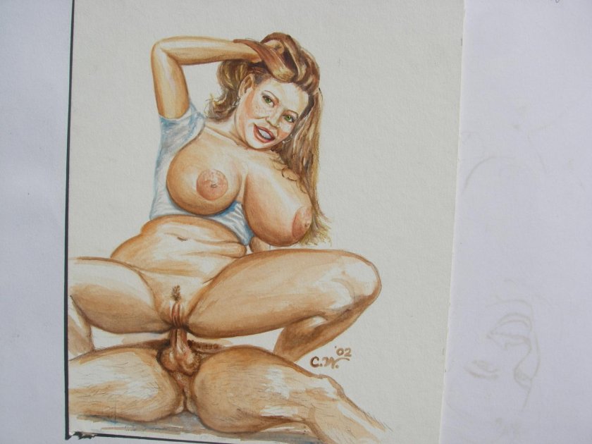 Erotic drawings with a pencil