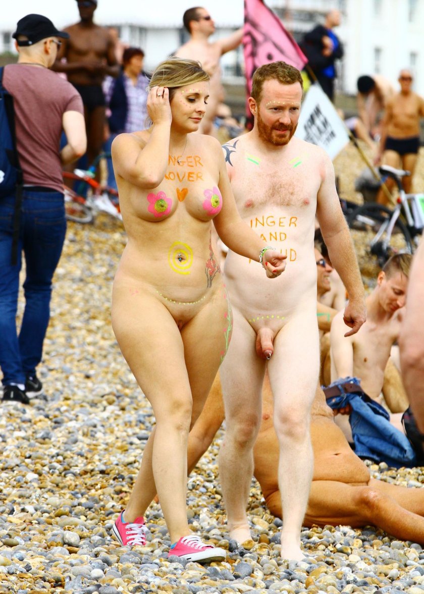 Naked women at the festival