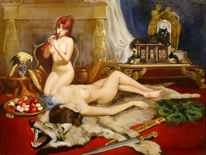 Pornographic painting harem