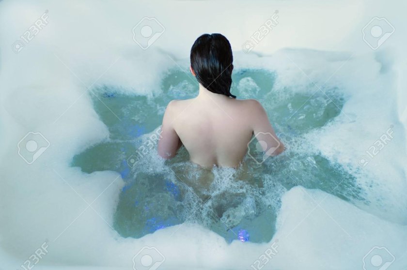 Girl in jacuzzi