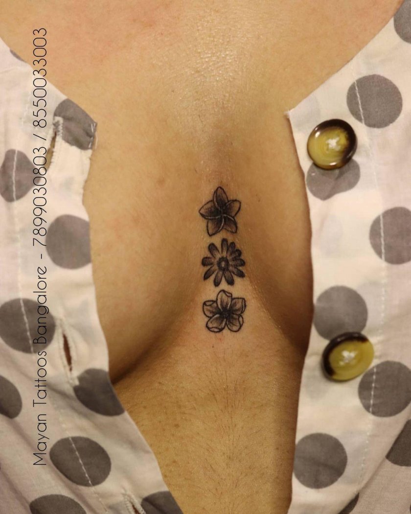 Tattoos between breasts for girls