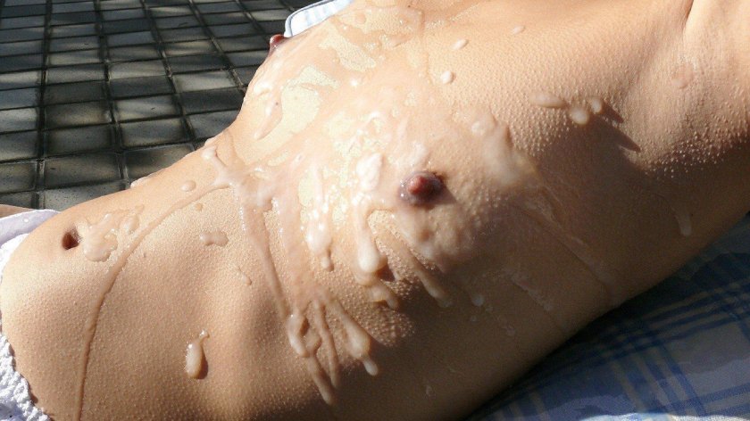 Porn cum on the stomach
