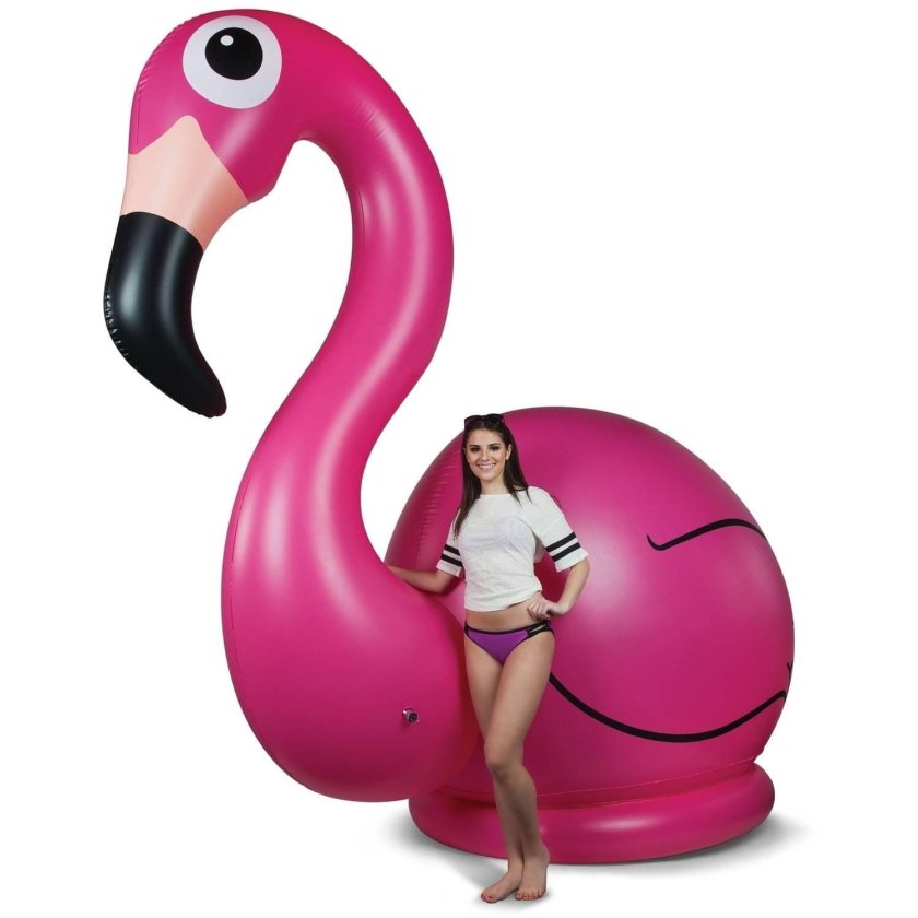 Inflatable pink giant flamingo