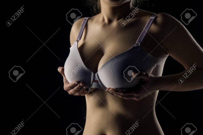 Girls with big breasts in a bra